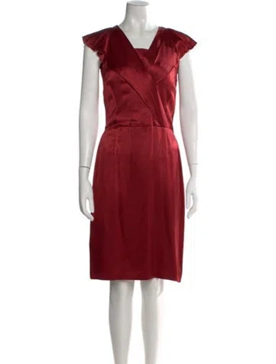 Pre-owned Viktor & Rolf V-neck Knee-length Dress In Red