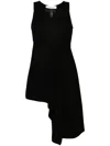 Viktor & Rolf Volant Asymmetric Peplum Top In 黑色