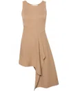 Viktor & Rolf Volant Asymmetric Peplum Top In 中性色