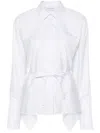 Viktor & Rolf Volant Open Back Tied Shirt In 白色
