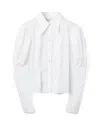 Viktor & Rolf Voluminous Puff Sleeve White Shirt In White