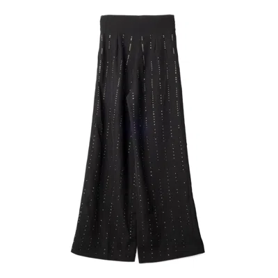 Viktor & Rolf Wide-leg Pants With High Waist In Black