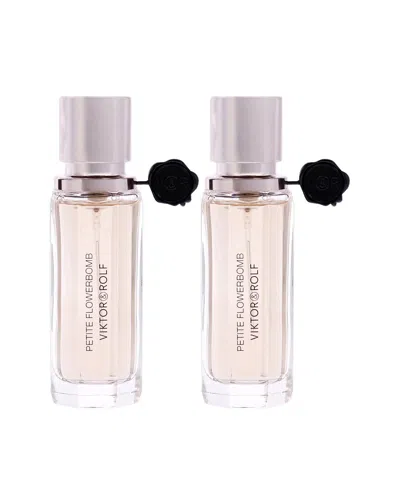Viktor & Rolf Viktor&rolf Women's 0.68oz Flowerbomb Edp - Pack Of 2 In Transparent