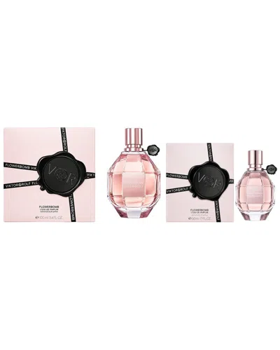 Viktor & Rolf Viktor&rolf Women's 3.4oz + 1.7oz Flowerbomb Set In Pink