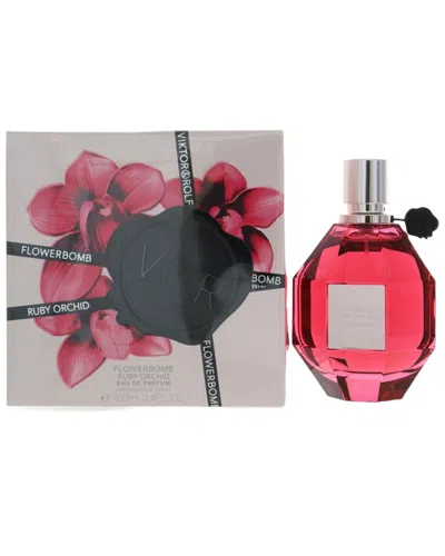 Viktor & Rolf Viktor&rolf Women's 3.4oz Flowerbomb Ruby Orchid Edp In Transparent
