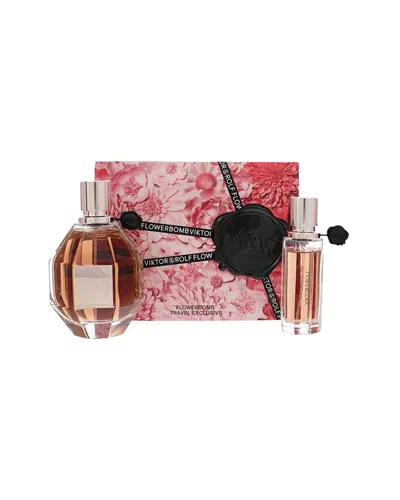 Viktor & Rolf Viktor&rolf Women's Flowerbomb Edp 2pc Set In Transparent