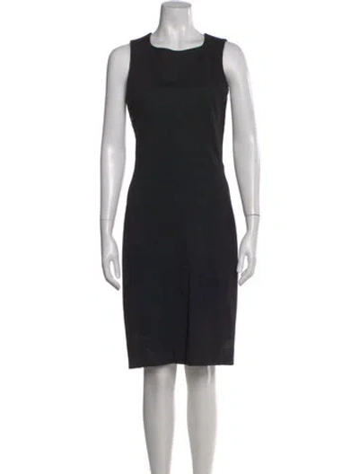Pre-owned Viktor & Rolf Wool Knee-length Dress In Black