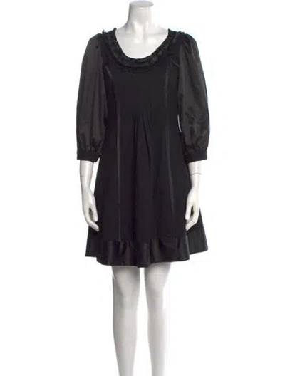 Pre-owned Viktor & Rolf Wool Mini Dress In Black