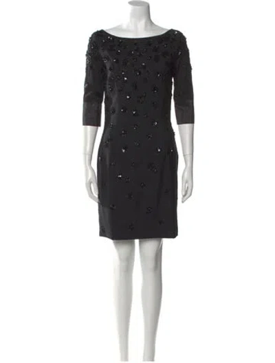 Pre-owned Viktor & Rolf Wool Mini Dress In Black