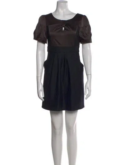 Pre-owned Viktor & Rolf Wool Mini Dress In Black
