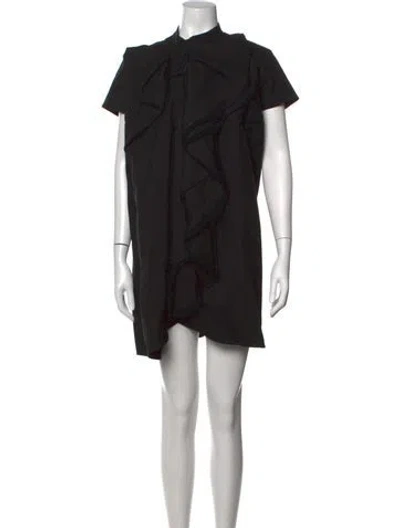 Pre-owned Viktor & Rolf Wool Mini Dress In Black