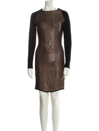 Pre-owned Viktor & Rolf Wool Mini Dress In Brown