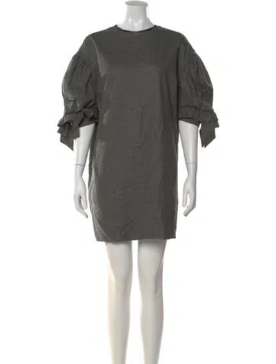 Pre-owned Viktor & Rolf Wool Mini Dress In Gray
