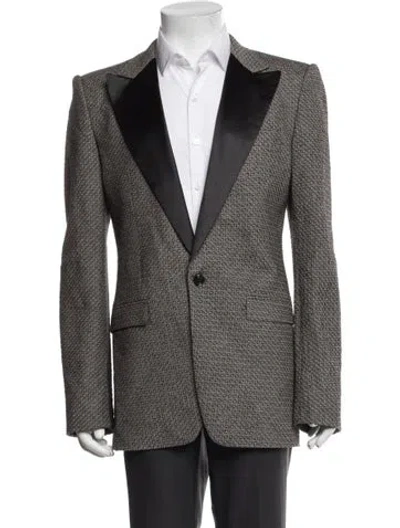 Pre-owned Viktor & Rolf Wool Patterned Two-piece Blazer In Grey