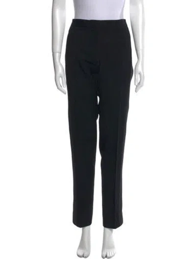 Pre-owned Viktor & Rolf Wool Straight Leg Pants In Black