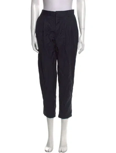 Pre-owned Viktor & Rolf Wool Straight Leg Pants In Black