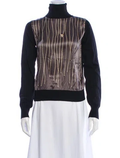 Pre-owned Viktor & Rolf Wool Striped Sweater In Black