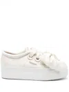 Viktor & Rolf Satin-bow Detail Low-top Sneakers In Neutrals