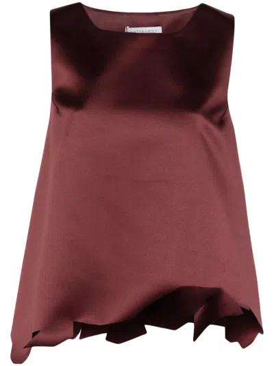 Viktor & Rolf Raw-cut Hem Top In 红色