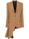 Viktor & Rolf Asymmetric Blazer In 褐色
