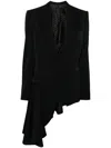 Viktor & Rolf Asymmetric Blazer In Black