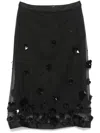 Viktor & Rolf Bead-embellished Midi Skirt In 黑色