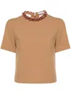 Viktor & Rolf Bead-embellished Top In Brown