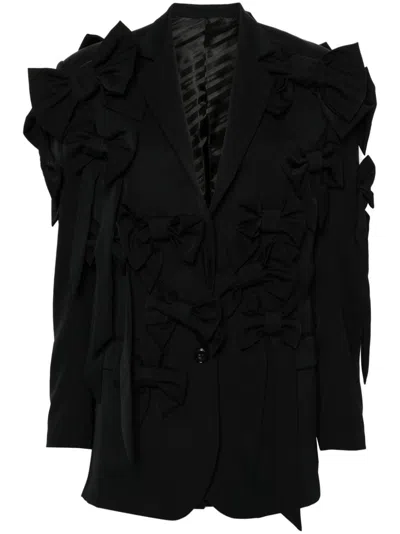 Viktor & Rolf Bow Bouquet Blazer In 黑色