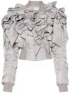 Viktor & Rolf Bow Bouquet Jacket In Grey