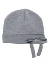 Viktor & Rolf Bow-embellished Beanie Hat In Grey