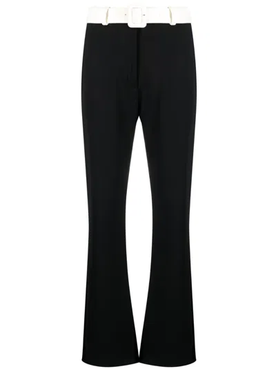 Viktor & Rolf Buckle Straight-leg Trousers In Black