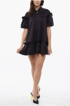 Viktor & Rolf Checkered Mini Dress With Ruffles Details