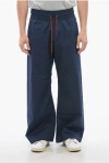 Viktor & Rolf Cotton Blend Wide Leg Pants With Drawstring
