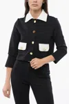 Viktor & Rolf Cropped Overshirt With Flap Pockets In Black