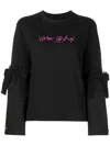 Viktor & Rolf Embroidered-logo Detail Sweatshirt In 黑色