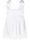 Viktor & Rolf Flared Sleeveless Blouse In White