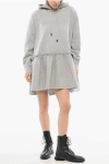 Viktor & Rolf Fleece Hoodie Dress With Volant