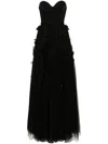 Viktor & Rolf Floral-appliqué Dress In Black