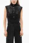 Viktor & Rolf Glittery Velvet Bustier Top