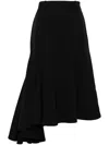 Viktor & Rolf Godet Midi Skirt In Black