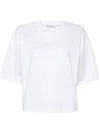 Viktor & Rolf Godet Tulle-detail Cotton T-shirt In 11124 White
