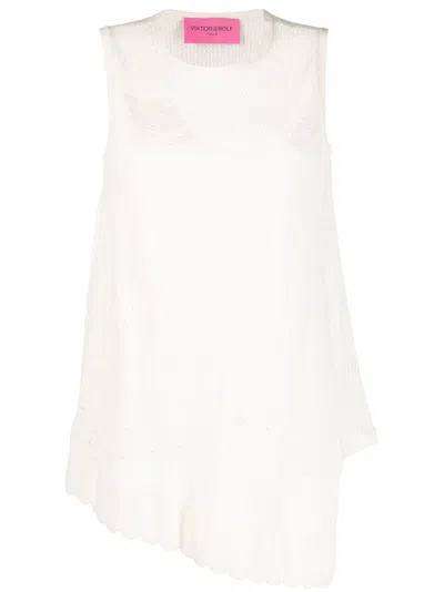 Viktor & Rolf Hanging By A Thread Knit Top In Neutrals