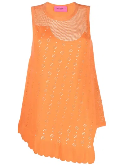Viktor & Rolf Hanging By A Thread Knit Top In Orange