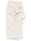 Viktor & Rolf Knotted Pencil Skirt In Neutrals