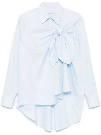 Viktor & Rolf Knotted Shirt In 蓝色