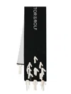 Viktor & Rolf Logo-jacquard Scarf In Black