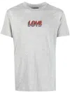 Viktor & Rolf Crew Neck Love T-shirt With Embroidery In Gray
