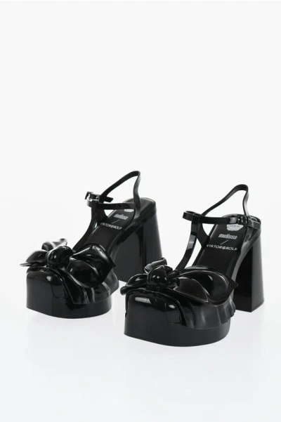 Viktor & Rolf Melissa Pvc Party Pumps With Block Heel 11cm In Black