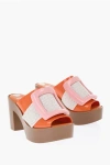 Viktor & Rolf Melissa Rubber Blossom Mules With Maxi Buckle 10cm