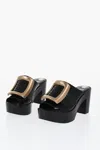 Viktor & Rolf Melissa Rubber Buckle Up Mules With Maxi Buckle 10cm In Black